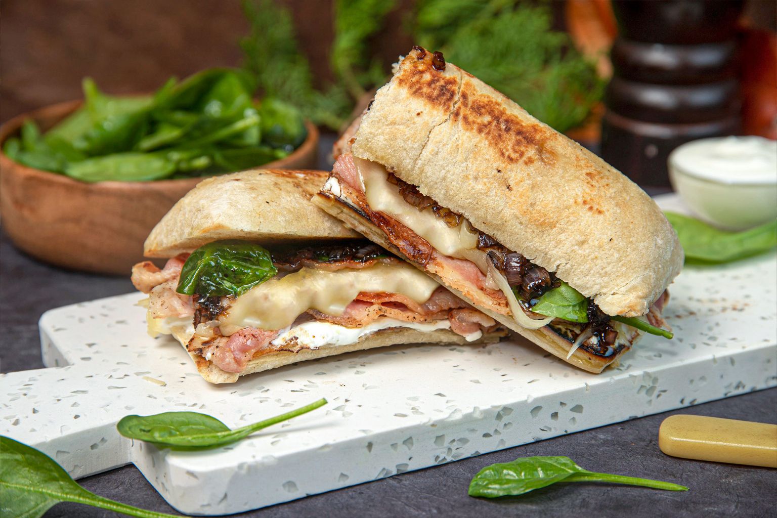 Panini saucisse fumée
