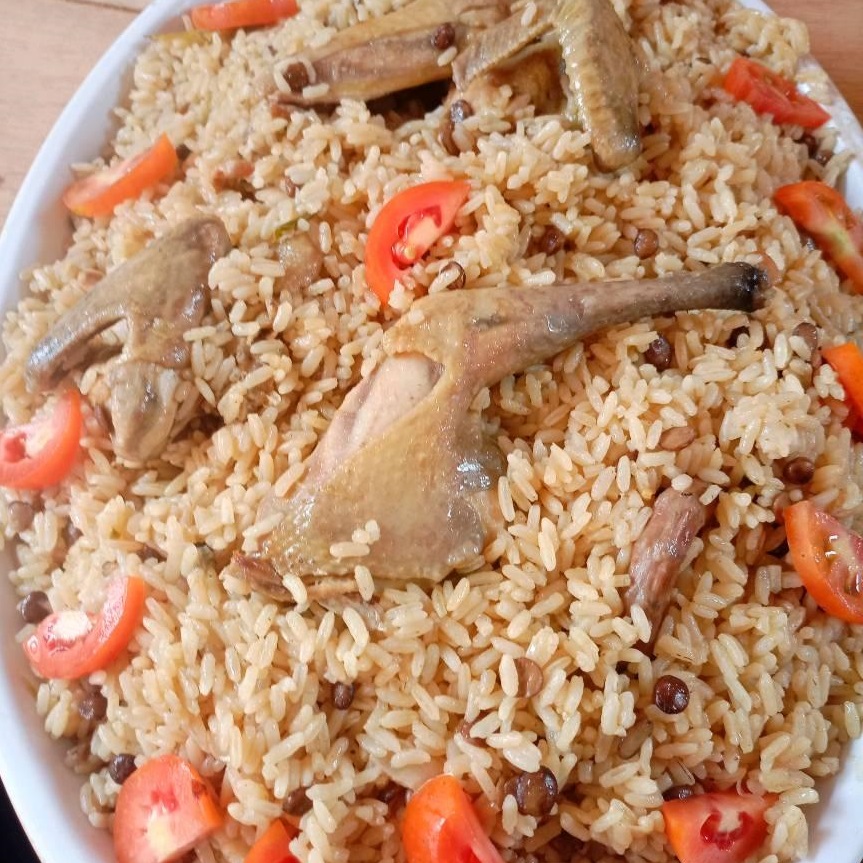 Riz soumbala au poulet
